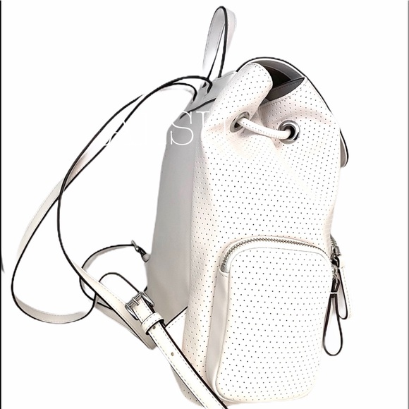 Michael Kors Abbey Vegan Faux Leather Optic White 35S0SAYB3J - Picture 4 of 14